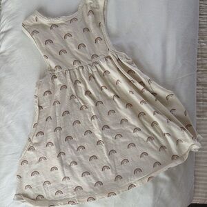 Rylee + Cru Cream Rainbow Print Sleeveless Dress